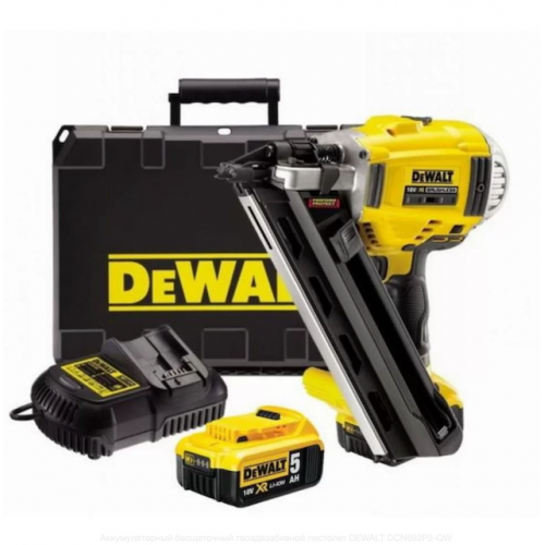 Аккумуляторный бесщеточный гвоздезабивной пистолет DEWALT DCN692P2-QW