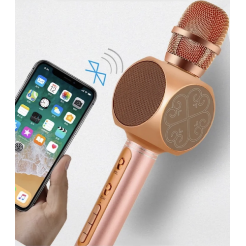 Мобильный караоке - микрофон YS - 63 с Bluetooth (Розовый)
