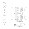 Скрытая петля AGB ECLIPSE 3.2 + комплект накладок (Античная бронза) E302000672