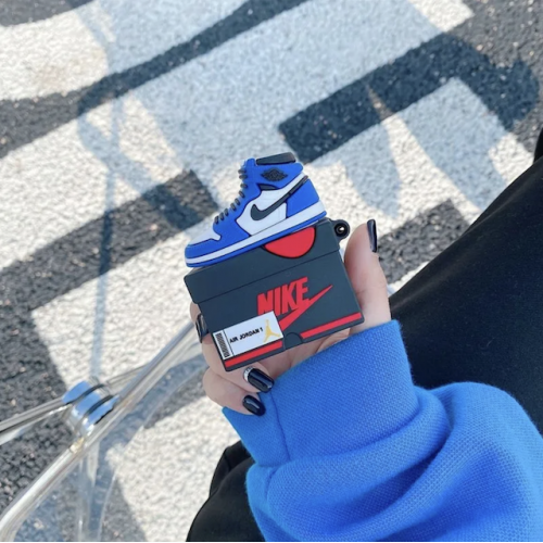 Чехол для наушников Air Pods PRO2, кроссовок ( Nike/ Air Jordan 1 синий )