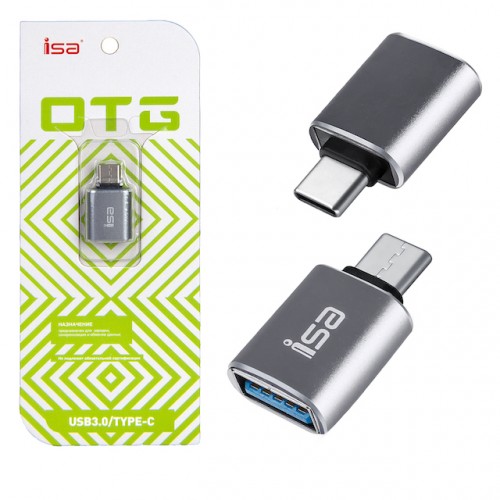 Переходник OTG  USB 3.0 на Type-C G-16 ISA silver