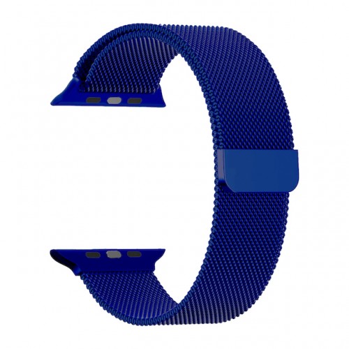 Ремешок для Apple Watch, Миланская петля, 38-40 мм, 1-7, синий, металлический